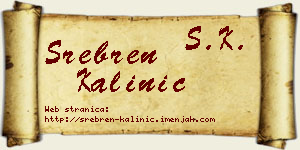 Srebren Kalinić vizit kartica